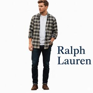 Ralph Lauren Men’s Button Down Shirt Medium Plaid Long Sleeve Classic Old Money